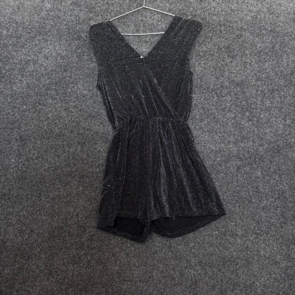 Charlotte Russe Women's Small sparkle sleeveless romper party mini jumpsuit